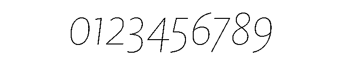 ProfileProSCTT ThinItalic Font OTHER CHARS