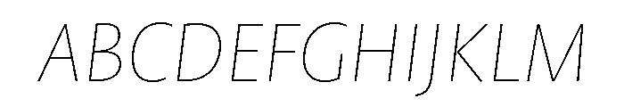ProfileProSCTT ThinItalic Font UPPERCASE