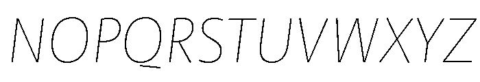 ProfileProSCTT ThinItalic Font UPPERCASE