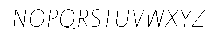 ProfileProSCTT ThinItalic Font LOWERCASE