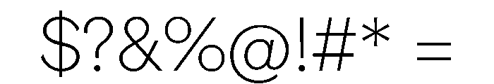 ProtestGrotesk Thin Instance Font OTHER CHARS