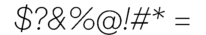 ProtestGrotesk ThinItalic Instance Font OTHER CHARS