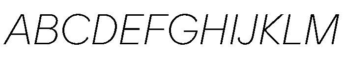 ProtestGrotesk ThinItalic Instance Font UPPERCASE