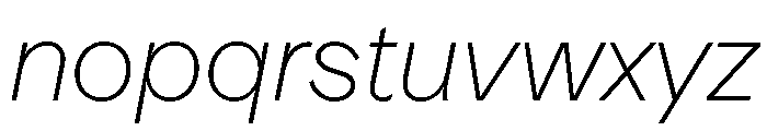 ProtestGrotesk ThinItalic Instance Font LOWERCASE