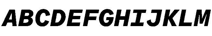 ProtestGroteskMono BoldItalic Instance Font UPPERCASE