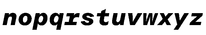 ProtestGroteskMono BoldItalic Instance Font LOWERCASE