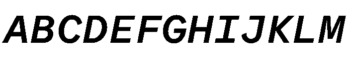 ProtestGroteskMono BookItalic Instance Font UPPERCASE