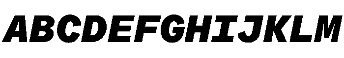 ProtestGroteskMono HeavyItalic Instance Font UPPERCASE