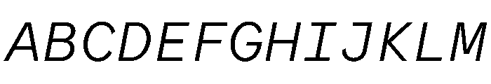 ProtestGroteskMono LightItalic Instance Font UPPERCASE