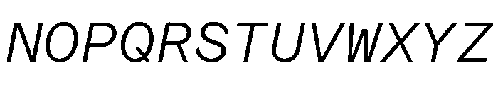 ProtestGroteskMono LightItalic Instance Font UPPERCASE