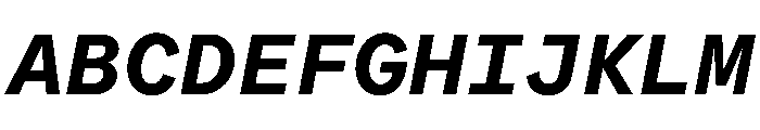 ProtestGroteskMono MediumItalic Instance Font UPPERCASE