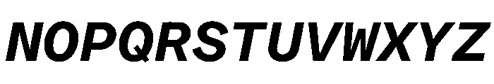 ProtestGroteskMono MediumItalic Instance Font UPPERCASE