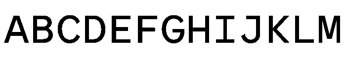 ProtestGroteskMono Regular Instance Font UPPERCASE