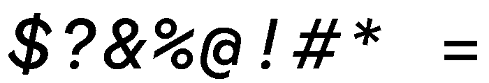 ProtestGroteskMono RegularItalic Instance Font OTHER CHARS