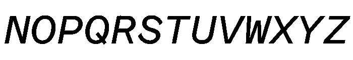 ProtestGroteskMono RegularItalic Instance Font UPPERCASE