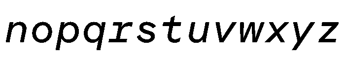 ProtestGroteskMono RegularItalic Instance Font LOWERCASE