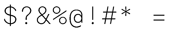 ProtestGroteskMono Thin Instance Font OTHER CHARS