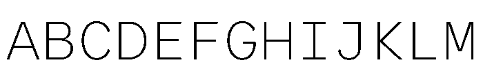 ProtestGroteskMono Thin Instance Font UPPERCASE