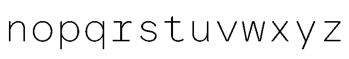 ProtestGroteskMono Thin Instance Font LOWERCASE