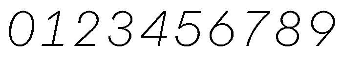 ProtestGroteskMono ThinItalic Instance Font OTHER CHARS