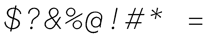 ProtestGroteskMono ThinItalic Instance Font OTHER CHARS