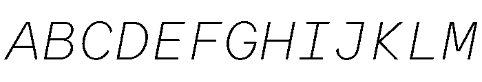 ProtestGroteskMono ThinItalic Instance Font UPPERCASE