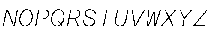 ProtestGroteskMono ThinItalic Instance Font UPPERCASE