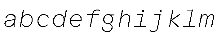 ProtestGroteskMono ThinItalic Instance FONT