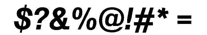 Protokoll BoldItalic Font OTHER CHARS