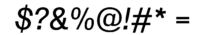 Protokoll Italic Font OTHER CHARS