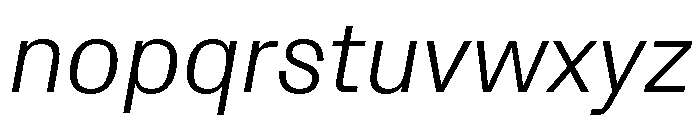 Protokoll LightItalic Font LOWERCASE