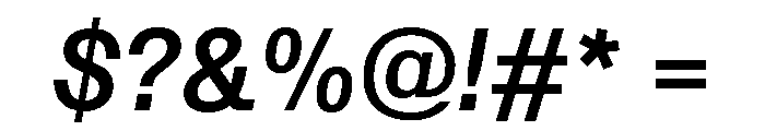 Protokoll MediumItalic Font OTHER CHARS