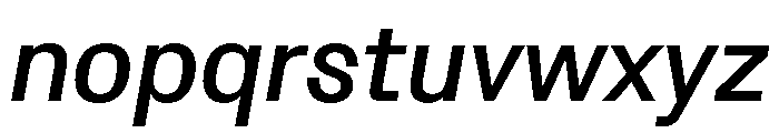Protokoll MediumItalic Font LOWERCASE