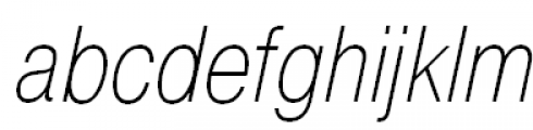 Pragmatica Condensed Extra Light Oblique FONT