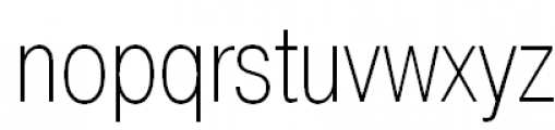 Pragmatica Condensed Extra Light Font LOWERCASE