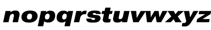 Pragmatica Extended Black Oblique Font LOWERCASE