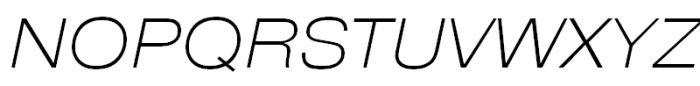 Pragmatica Extended Extra Light Oblique Font UPPERCASE