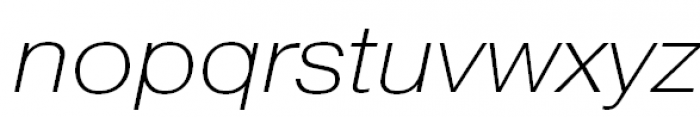 Pragmatica Extended Extra Light Oblique Font LOWERCASE