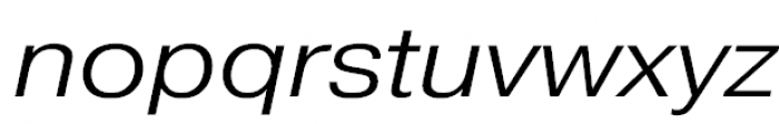 Pragmatica Extended Light Oblique Font LOWERCASE