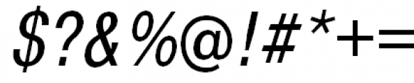 Pragmatica Monotonic Greek Condensed Oblique Font OTHER CHARS