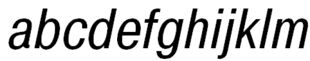 Pragmatica Monotonic Greek Condensed Oblique Font LOWERCASE
