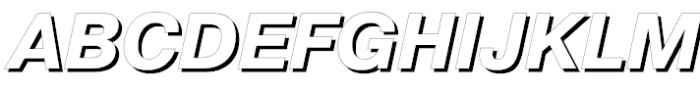 Pragmatica Shadow Oblique Font UPPERCASE