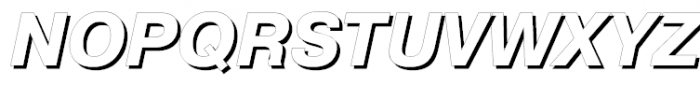Pragmatica Shadow Oblique Font UPPERCASE