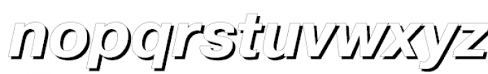 Pragmatica Shadow Oblique Font LOWERCASE
