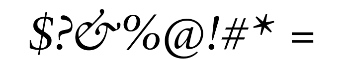 Practice Regular Italic Font OTHER CHARS