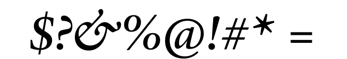 Practice Semibold Italic Font OTHER CHARS