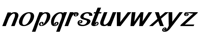 Presta-BoldItalic Font LOWERCASE