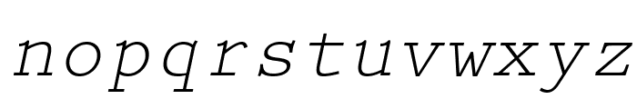 PrestigeEliteStd-Slanted Font LOWERCASE