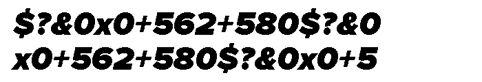 Proxima Nova Black Italic Font OTHER CHARS