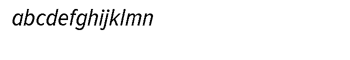 Proxima Nova Cond Regular Italic Font LOWERCASE